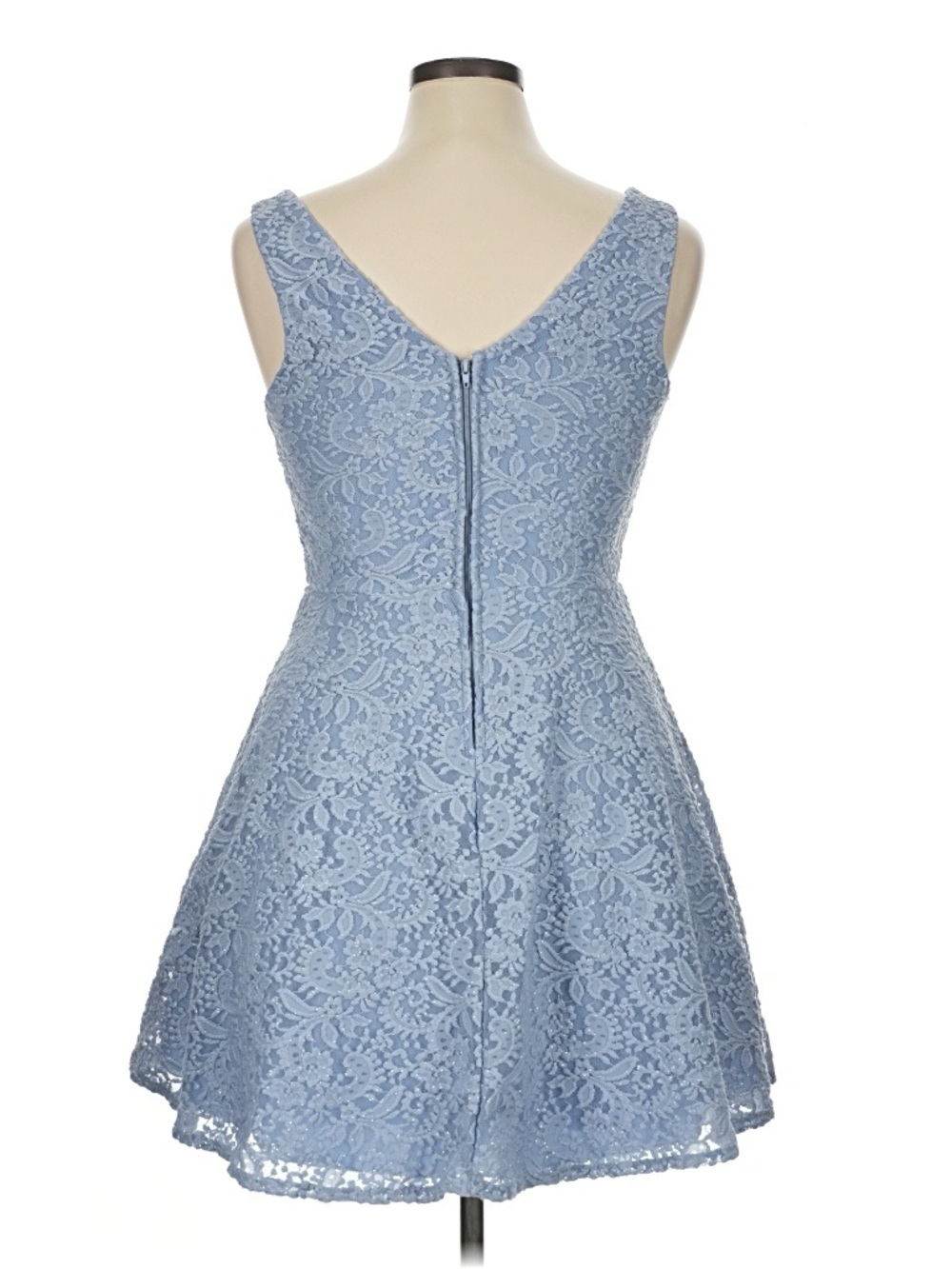 City Studio Sky Blue Lace Fit & Flare Mini Dress - Picture 2 of 10